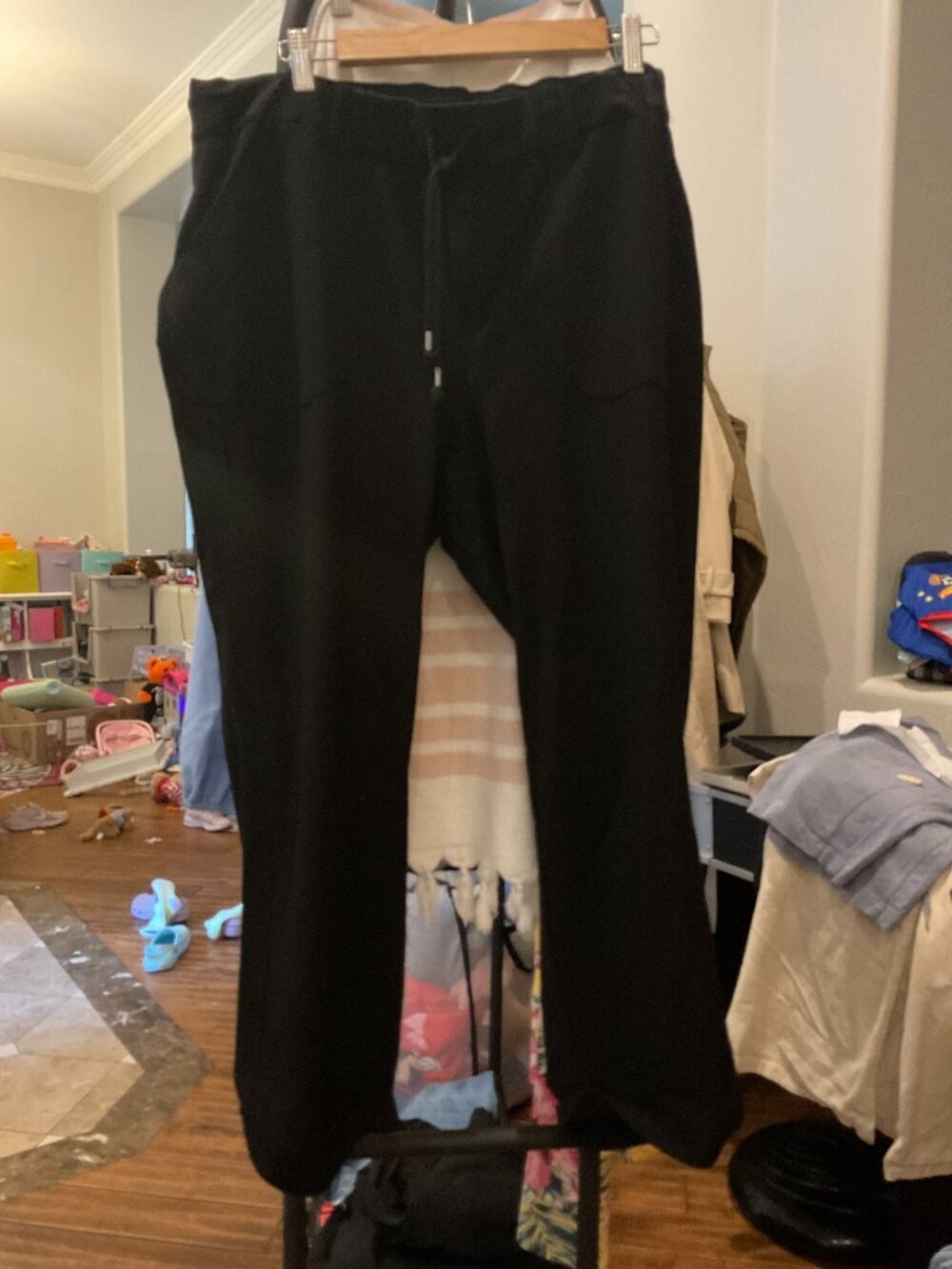 Democracy High Rise Pants Black Size 1X Drawstring Waist